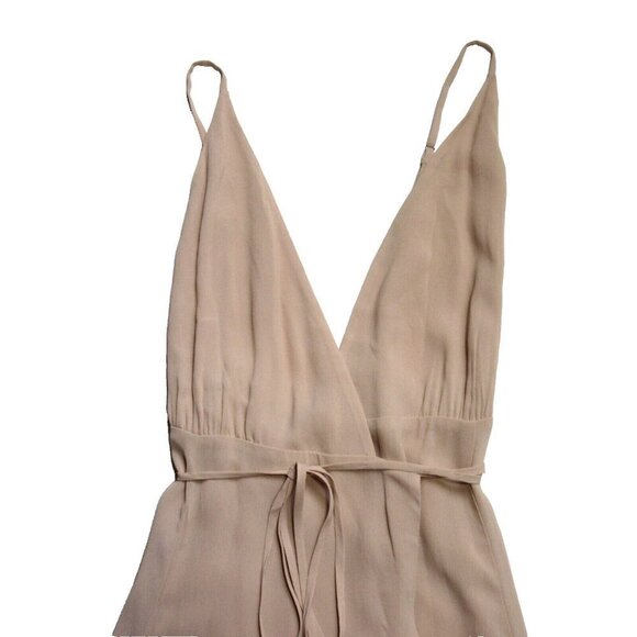 NWT Reformation Callalily Maxi in Champagne Full Length Tank Wrap Dress 10 $428 - Picture 2 of 5